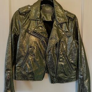 Metallic Biker Jacket